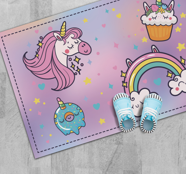 Unicorn fantasy tema Andra Vinylmattor - Tenstickers