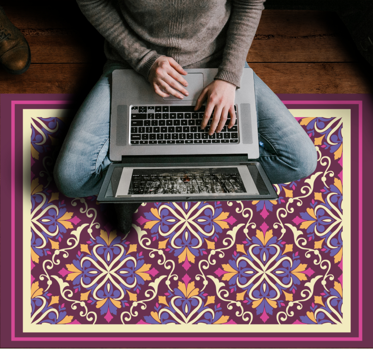 Utsmyckade kakelmönster Vinylmatta geometrisk - Tenstickers