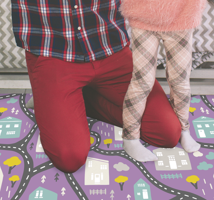 Vägkartaspel Vinylmatta vägar - Tenstickers