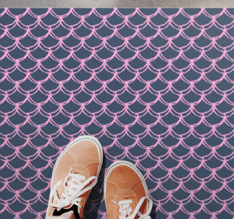 Vågkoncept Vinylmatta geometrisk - Tenstickers