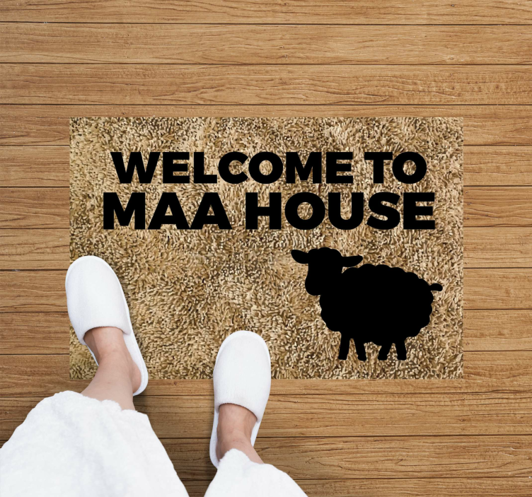 Välkommen till maa house anpassad matta - Tenstickers