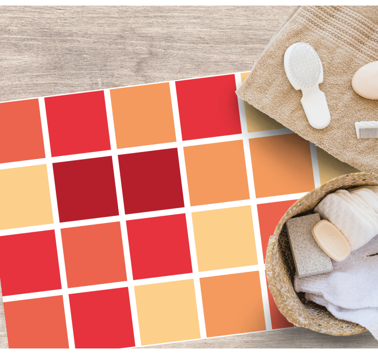 Varma toner kakel vinyl matta - Tenstickers