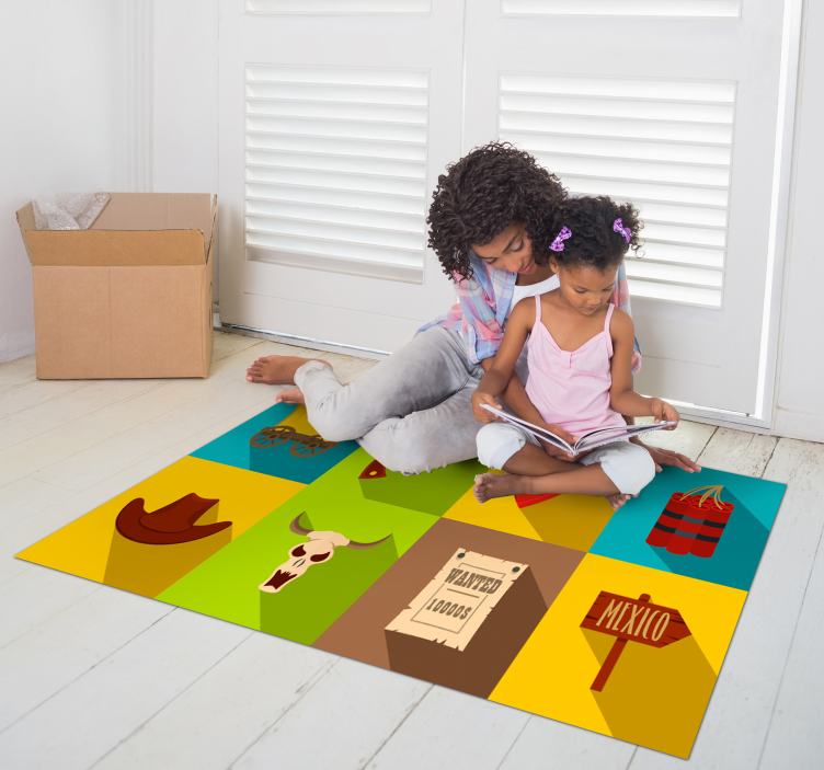 Västerländskt äventyr Vinylmatta spel - Tenstickers