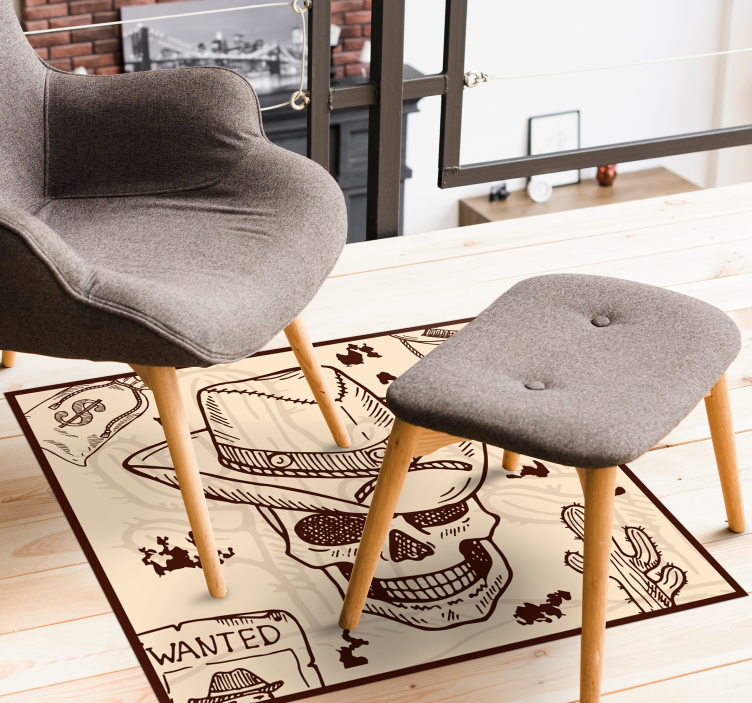 Västra tema illustration Vinylmatta Ungdom - Tenstickers