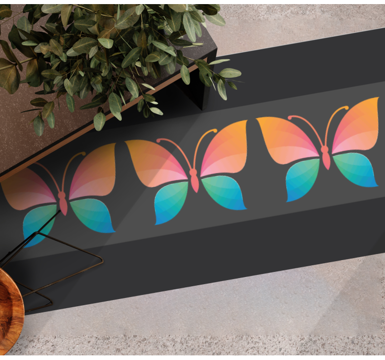 Vibrerande fjärilskoncept Vinylmatta natur - Tenstickers