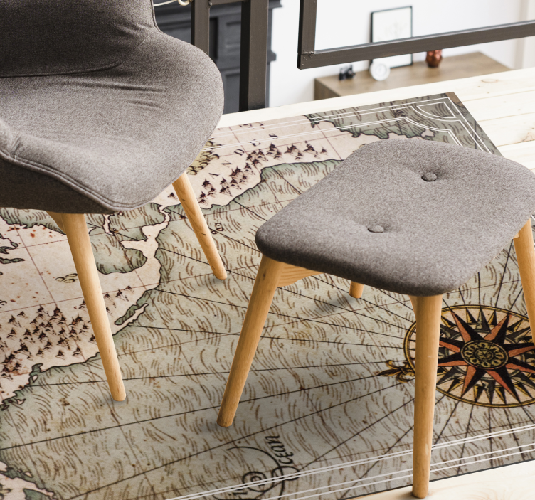 Vintage världskarta vintage matta - Tenstickers