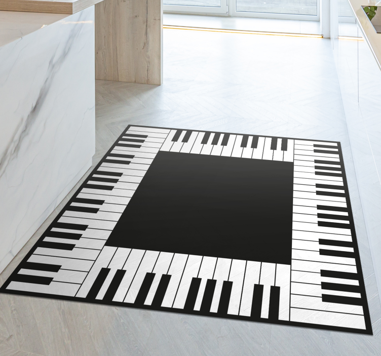 Vinyl matta kök piano modern matta - Tenstickers