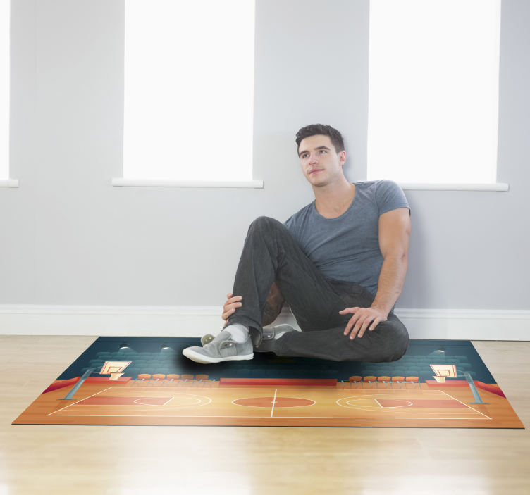 Vinylmatta basketplan med namn - Tenstickers