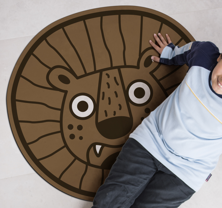 Vinylmatta lejon för barn djurmatta - Tenstickers