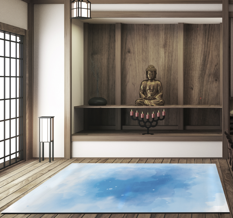 Vinylmatta modern akvarell himmel - Tenstickers