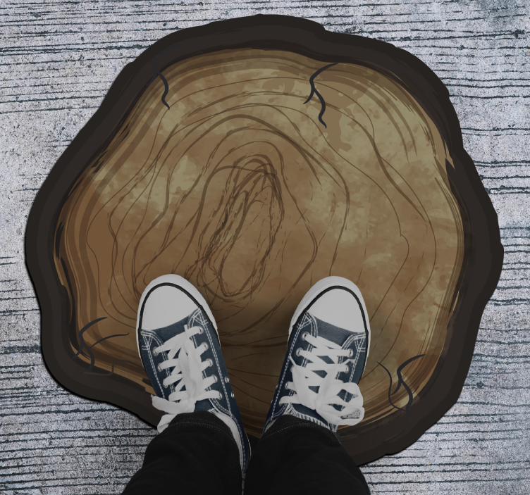 Vinylmatta trasigt trägolv - Tenstickers