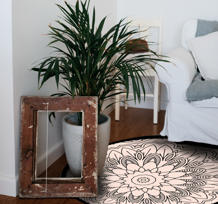 Visuell effekt cirkel matta geometriska mattor - Tenstickers