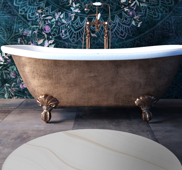 Vit marmor minimal vinylmatta - Tenstickers