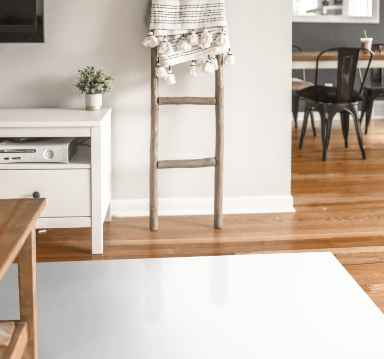 Vit rektangulär modern matta - Tenstickers