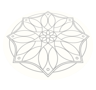 Mandala design Vinylmatta vit - Tenstickers