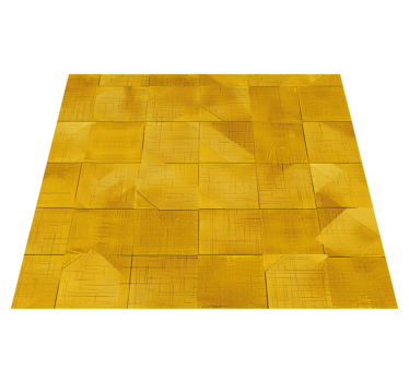 Geometriska rutor Vinylmatta Gul - Tenstickers