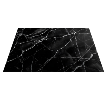 Marmorimitation Vinylmatta svart - Tenstickers