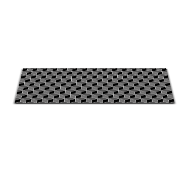 Modern 3d-kub Vinylmatta svart - Tenstickers