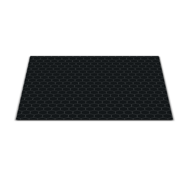 Sexkant mosaik Vinylmatta svart - Tenstickers