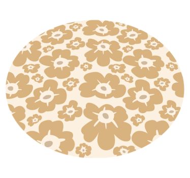 Beige vallmo Vinylmatta blommor och växter - Tenstickers