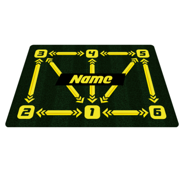 Anpassningsbar Vinylmatta med Taktiskt Fotbollsdesign - Tenstickers