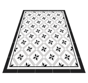 Hydraulisk svart Vinylmatta Kök - Tenstickers