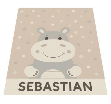 Specialdesignad beige flodhäst Andra Vinylmattor - Tenstickers