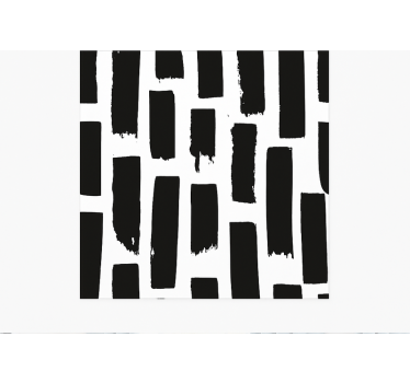 Moderna penseldrag Vinylmatta fyrkant - Tenstickers