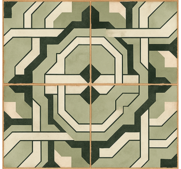 Marockansk geometrisk sammanflätning Vinylmatta Matsal - Tenstickers
