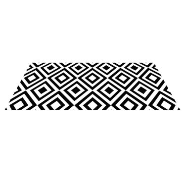 Svartvitt Vinylmatta geometrisk - Tenstickers