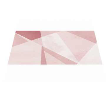 Vinylmatta geometrisk i teal pastell - Tenstickers