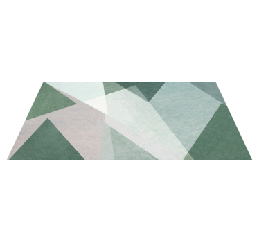 Vinylmatta geometrisk salvia grön mönster - Tenstickers