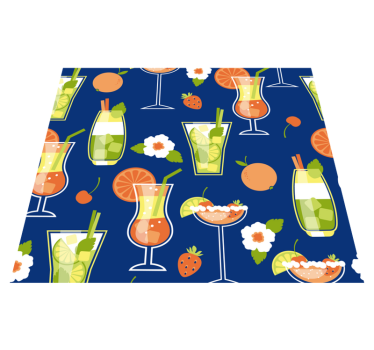 Vinylmatta kök vintage cocktails - Tenstickers