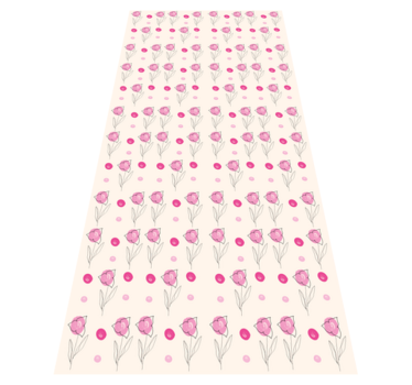 Vinylmatta blommor och växter bugambilia patrón - Tenstickers