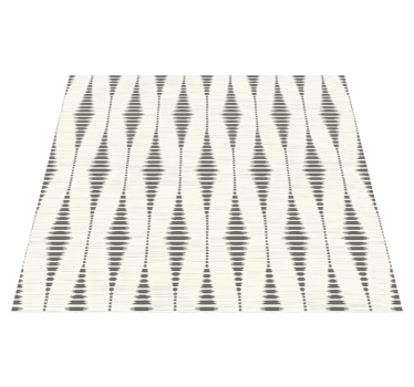 Vinylmatta geometrisk "rabaul ikat" grå och beige - Tenstickers