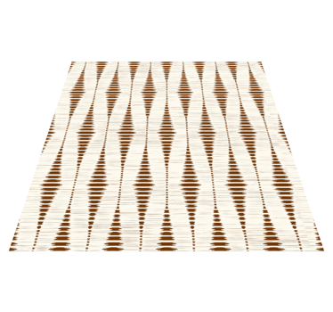 Vinylmatta geometrisk chokladbrun rabaul ikat - Tenstickers