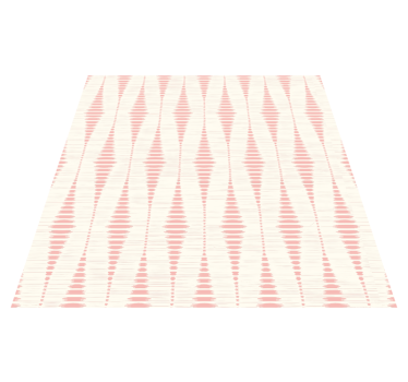 Vinylmatta geometrisk pastellrosa rabaul ikat - Tenstickers