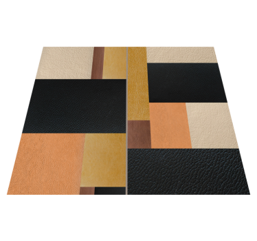 Vinylmatta geometrisk med strukturerade block - Tenstickers