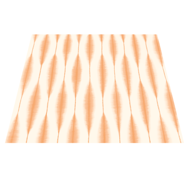 Vinylmatta geometrisk ikat kasuri orange - Tenstickers