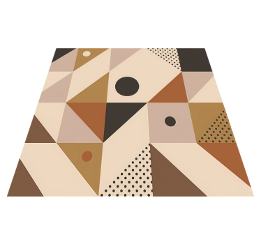 Vinylmatta geometrisk brun lapptäckta - Tenstickers