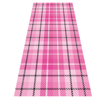 Vinylmatta geometrisk rosa och svart rutmönster - Tenstickers