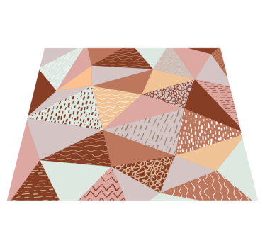 Vinylmatta geometrisk triangelkomposition - Tenstickers