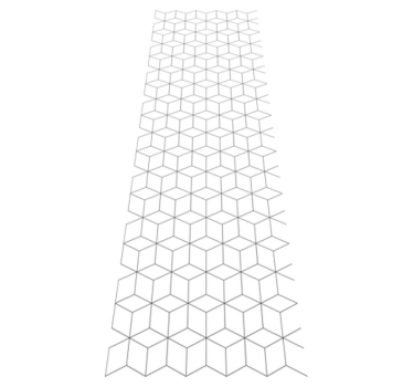 Vinylmatta geometrisk mönster av geometriska kuber - Tenstickers