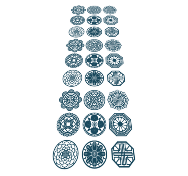 Vinylmatta geometrisk koreanska former - Tenstickers