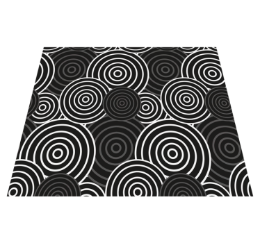 Vinylmatta geometrisk svart cirkel med bakgrund - Tenstickers