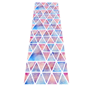 Vinylmatta geometrisk etniska blommiga trianglar - Tenstickers