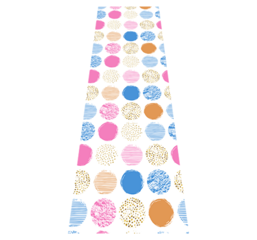 Vinylmatta geometrisk färgglad prickmönster - Tenstickers