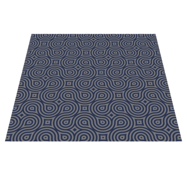 Vinylmatta geometrisk blå geometriska former - Tenstickers