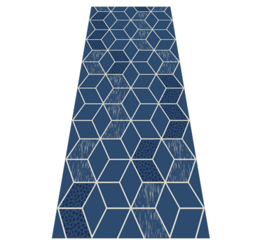 Vinylmatta geometrisk sliten vittoria - Tenstickers