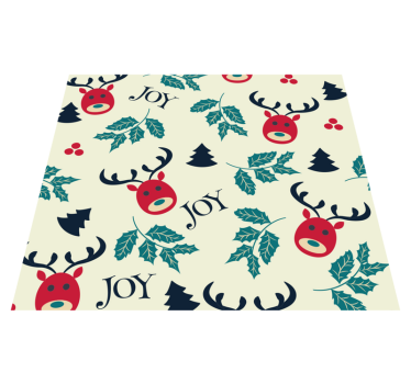 Vinylmatta jul glädje och renar - Tenstickers